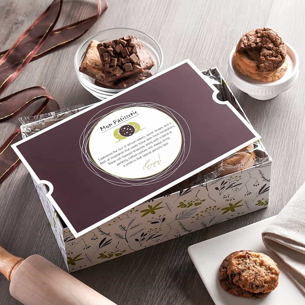 Broadway Basketeers Deluxe Bakery And Cookies Gift Baskets For Delivery Gourmet Cookies And Brownies, Individually Wrapped Edible Care Package For Sympathy, Get Well, Thinking Of You, Thank You Gift