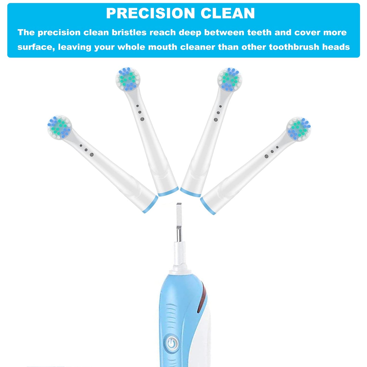 Replacement Toothbrush Heads For Oral B Electric Precision Clean Compatible With Oralb Brush Heads - 16 Pack