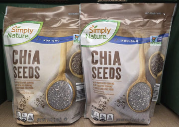 Simply Nature NON-GMO Chia Seeds 12oz 340g (Two Bags)