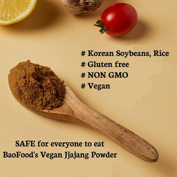 Baofood 100% Dodam Rice Gluten-Free Vegan Fiber Jjajang Powder (1Ea / 3.52Oz) - No Additive, Non-Spicy, All-Natural, Healthy Foo