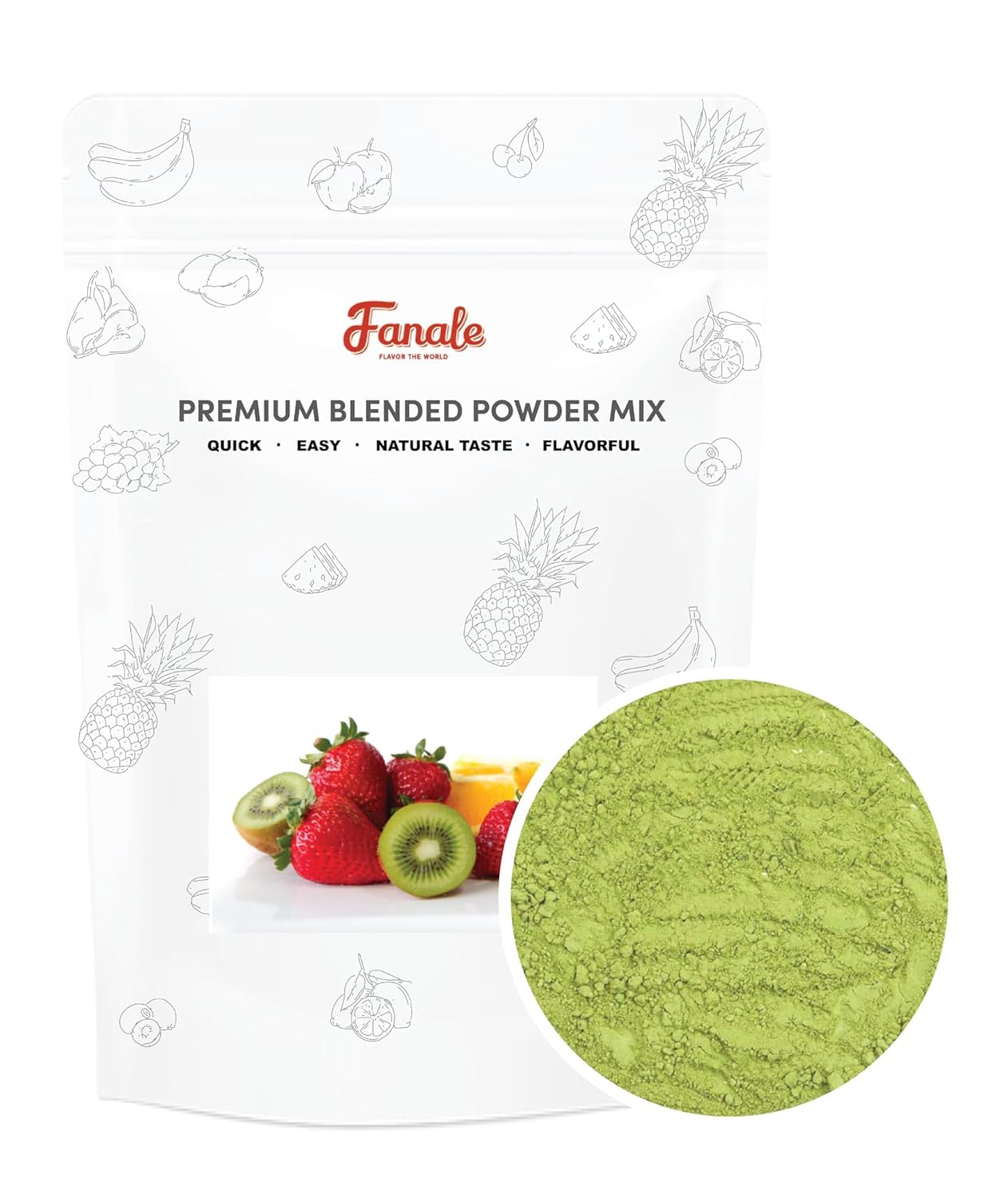 Fanale Premium Matcha Green Strong Milk Tea Bubble Tea Flavoring Powder | Perfect for Baking, Smoothies, Desserts and Drinks | I