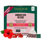 VAHDAM Hibiscus Flowers Herbal Tea Bags, Caffeine Free, Non GMO, Gluten Free, 100 Count, Resealable Ziplock Pouch