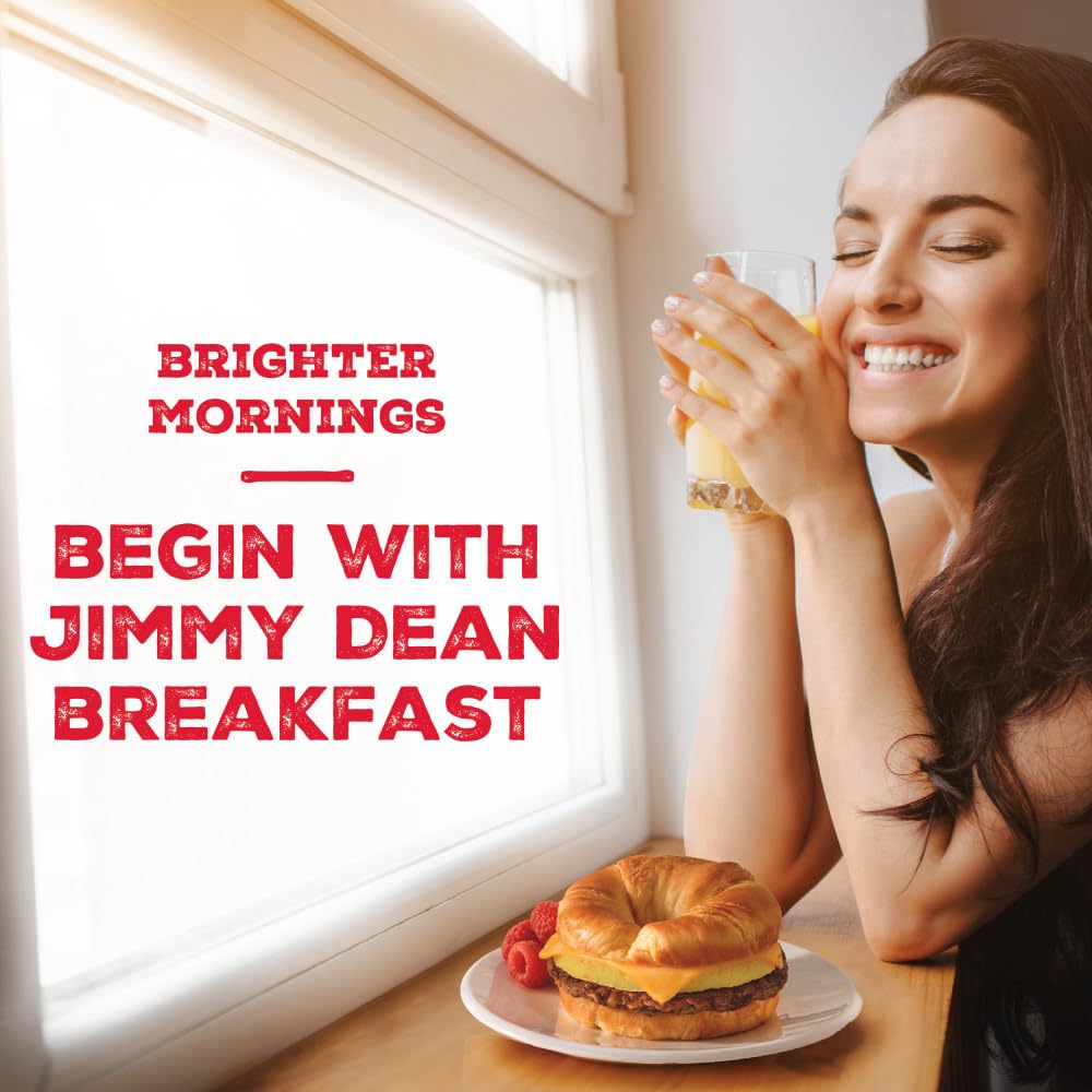 Jimmy Dean Sausage, Egg & Cheese Croissant Sandwiches, 18 Oz, 4 Ct (Frozen)