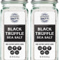Italian Black Truffle Sea Salt 4 oz. Glass Shaker by San Francisco Salt Company (Pack of 2)