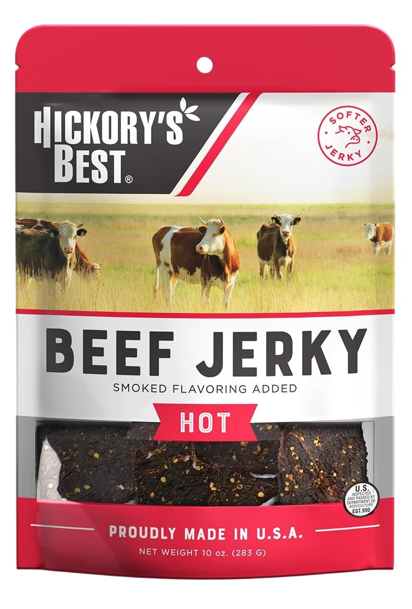 Enjoy Hot Beef Jerky - Soft & Tender, High Protein, Low Fat - 10 oz Resealable Bag