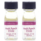 LorAnn Fruit Punch Flavor, 1 dram bottle (.0125 fl oz - 3.7ml - 1 teaspoon) - 2 Pack