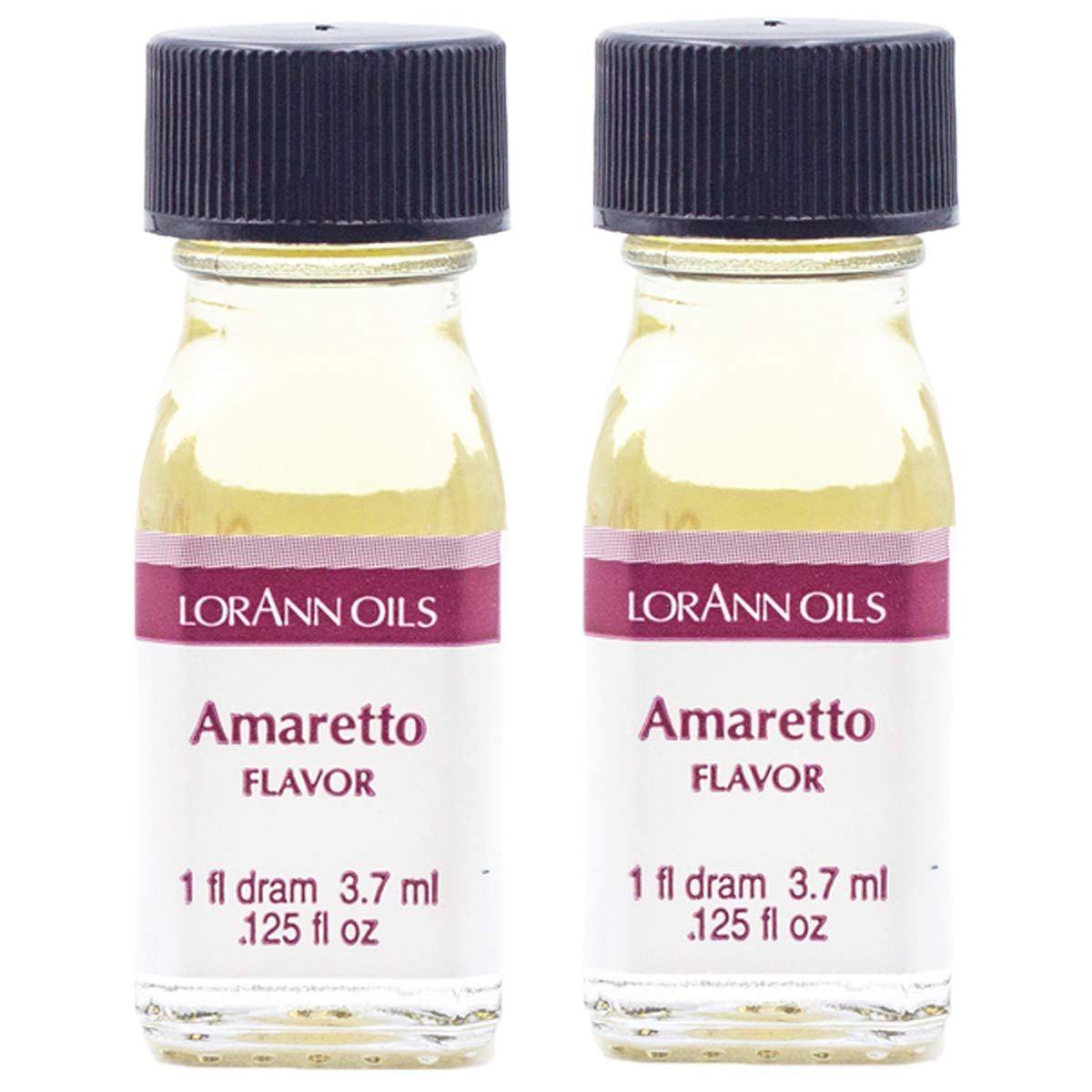 Lorann Amaretto Ss Flavor, 1 Dram Bottle (.0125 Fl Oz - 3.7Ml - 1 Teaspoon) - 2 Pack