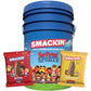 SMACKIN x Backyard Sports - 2 limited availability Flavors & 1 Collectible Card - 10 resealable 4 oz bags  44 single-serve 1.5oz bags (54 Pack Bucket)