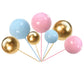 Rssta i Mini Balloon Cake Topper Set, 30 PCS Foam Pearl Balls, Gold Pink Blue, Model XM237