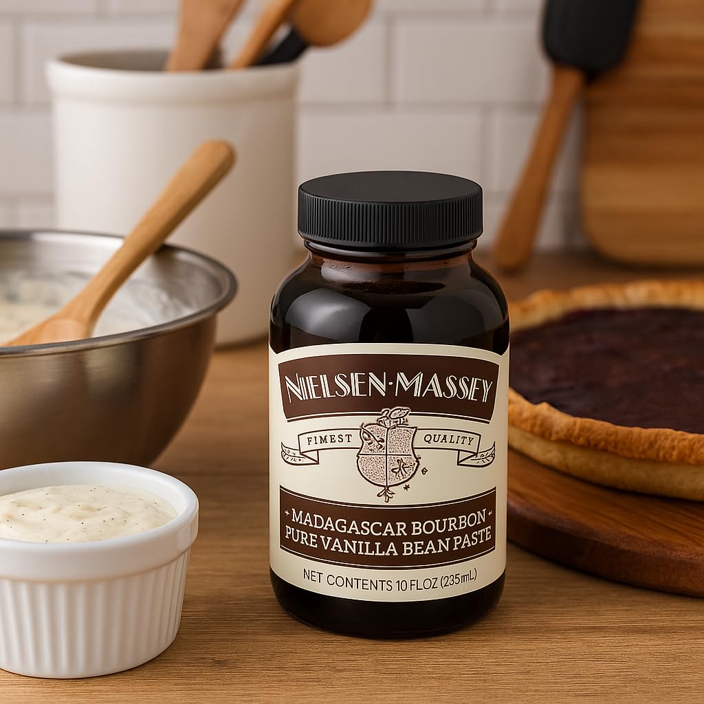 Nielsen-Massey Pure Vanilla Bean Paste  10 oz | All-Natural  Certified Kosher enhanced Baking & Cooking Vanilla with Real Bean Specks | Non-GMO & Gluten-Free