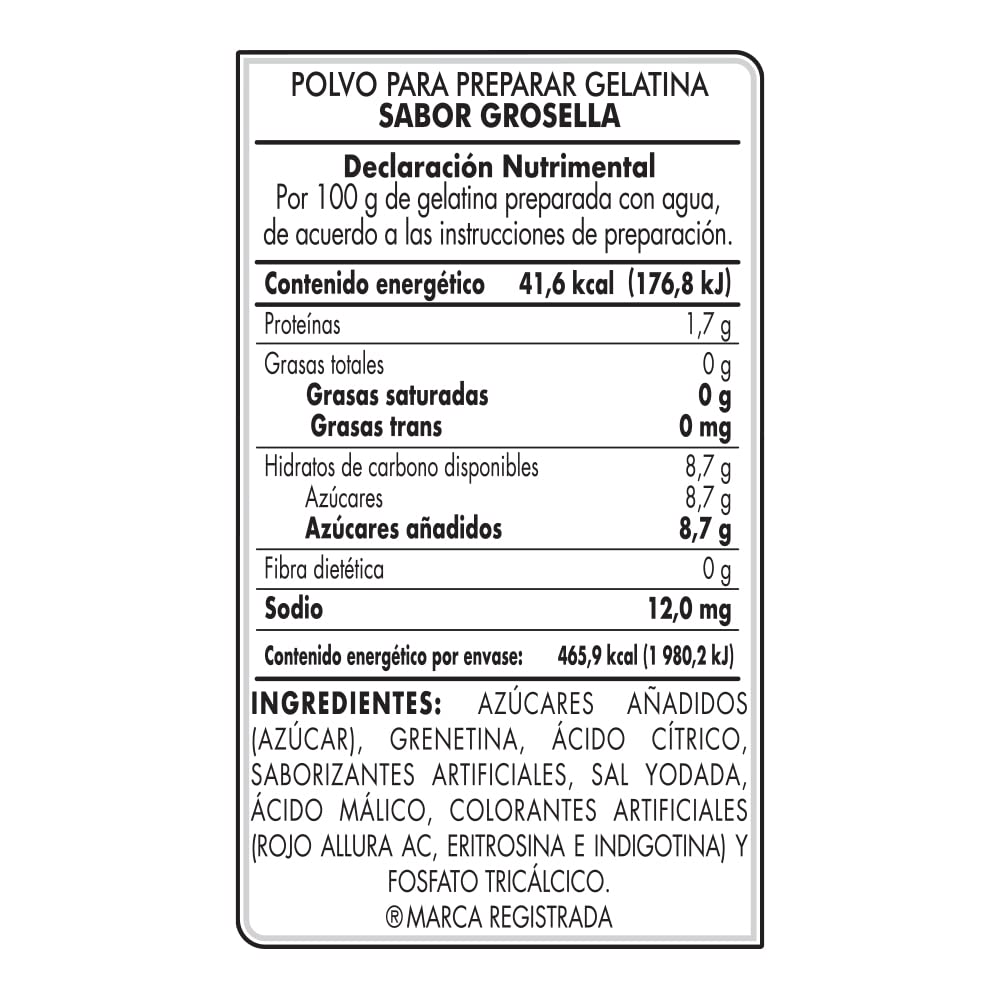 D'Gari Gelatin Dessert Grosella- Dgari Grosella- 5 Pack (Grosella)