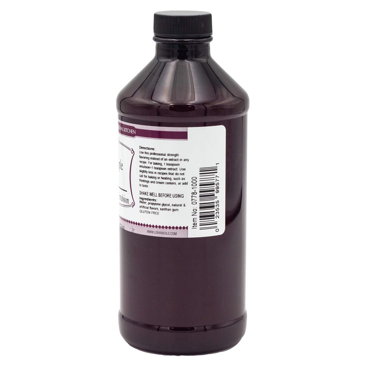 LorAnn Maple Bakery Emulsion, 16 Fl Oz, Model 0778, Tan to Brown, Ideal for Baking and Flavoring
