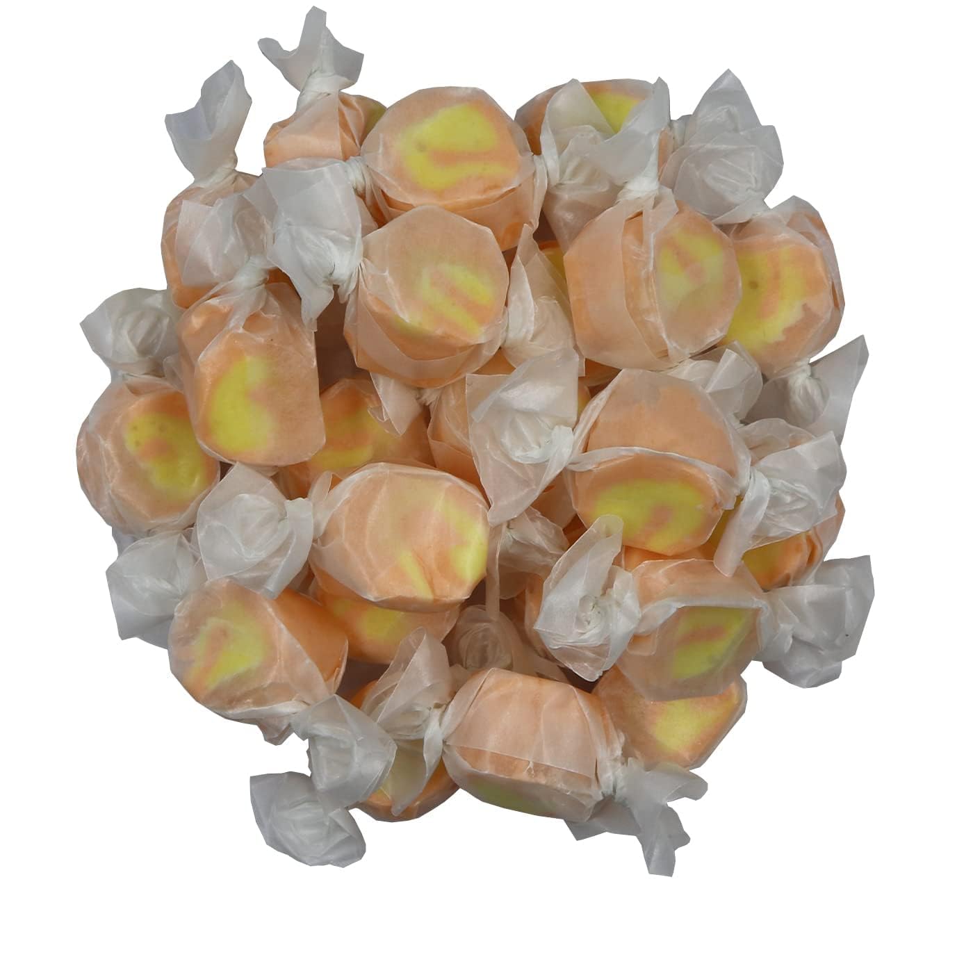 Gourmet Soft And Chewy Salt Water Taffy Candies - Individually Wrapped - Bulk Bags (Mango, 2 Pound (Pack Of 1))
