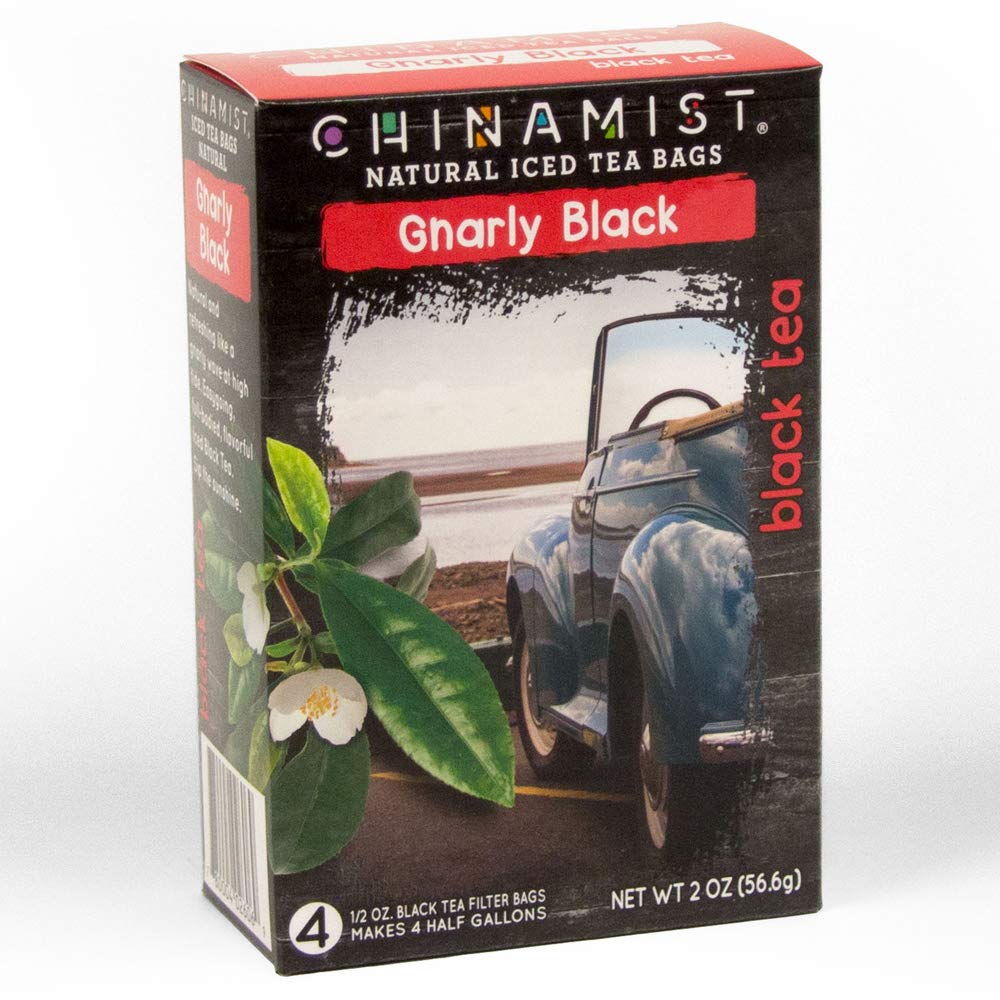 China Mist Iced Tea - Gnarly Black Tea Infusion - Refreshing And Delicious - Each Tea Bag Yields 1/2 Gallon - 4 Bags.
