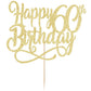 Gold Glitter Happy 60Th Birthday Cake Topper,Cheers To 60 Years,Happy 60Th Birthday Cake Topper,60Th Anniversary Cake Topper, Me