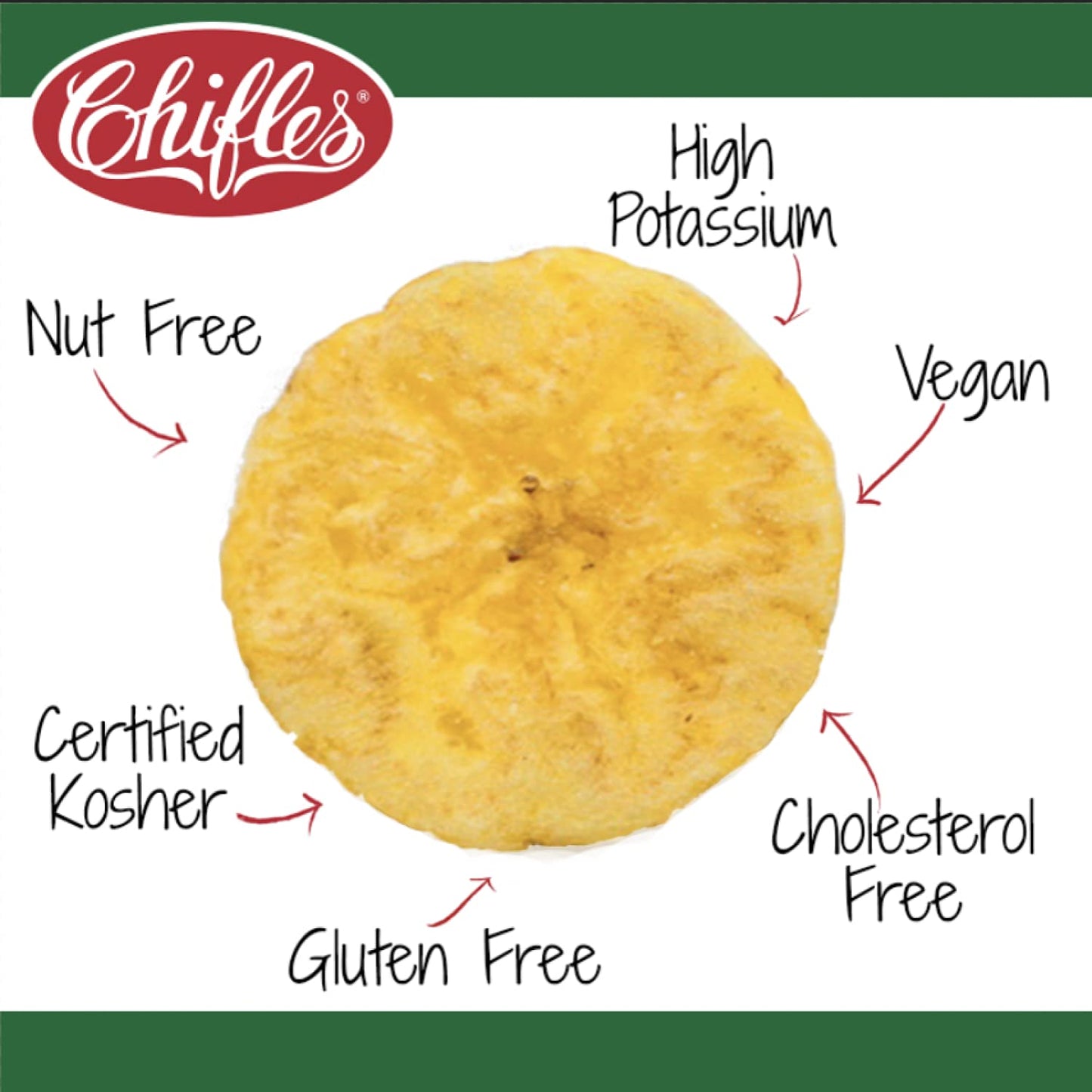 Chifles Original Plantain Chips (22Oz Tub) | 3 Simple Ingredients | Salted & Crunchy, Chip Snack Packs | 30-40% Less Fat Than Tr