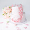 50Pcs Edible Pink Butterfly Cupcake Toppers Edible Wafer Paper butterfly Decorations for Women Girls' Happy Birthday Cake Topper