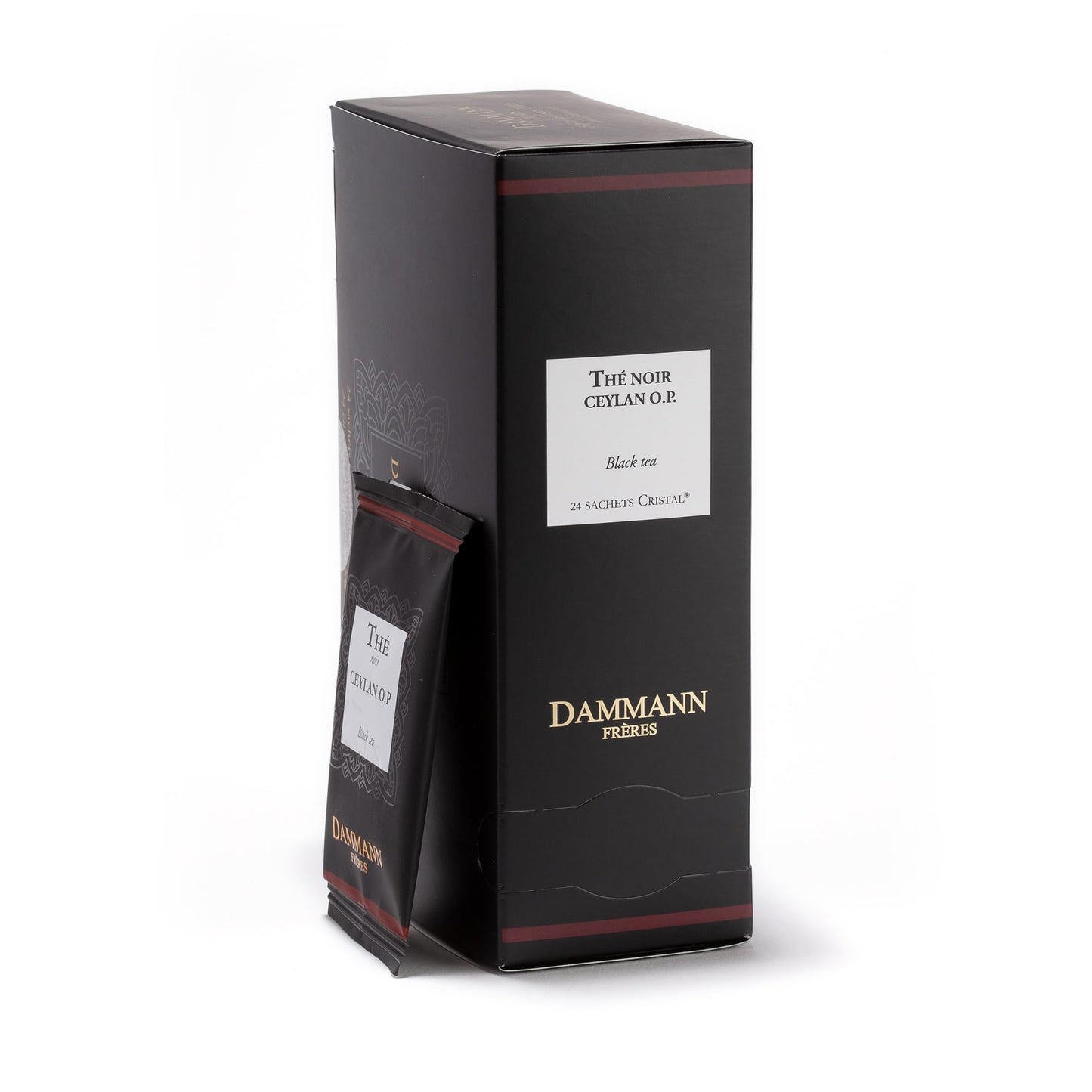 Dammann Freres Ceylan O.P. Premium Black Tea Bags, Individually Wrapped, 24 Count