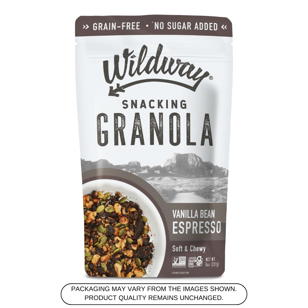 Wildway Keto Granola, Vanilla Bean Espresso, Grain-Free, Vegan, Low Carb, 8oz, Pack of 6