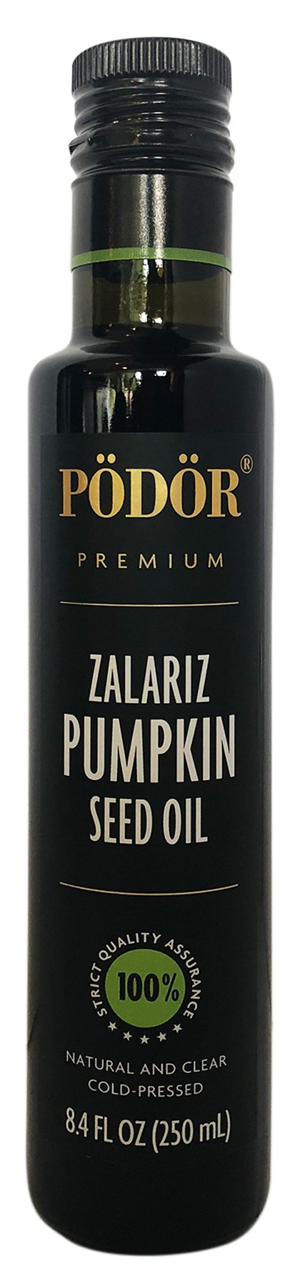 PÖDÖR Pumpkin Seed Oil - Cold-Pressed, 100% Natural, Vegan - 8.4 fl. oz - Glass Bottle