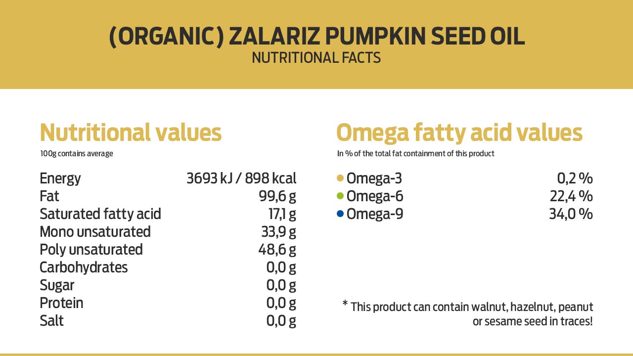PÖDÖR Pumpkin Seed Oil - Cold-Pressed, 100% Natural, Vegan - 8.4 fl. oz - Glass Bottle
