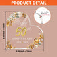 50th Wedding Anniversary Acrylic Cake Topper  50 th Anniversary Decorations  50 Wedding Topper  50 Years Of Married Gifts (50th Anniversary Cake Topper)