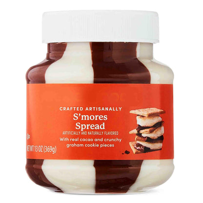 Smores Spread, Cacao & Marshmallow Swirl With Graham Cookie Pieces, Butter Spread, Snack Snacking Food Gift Treat, 1 bettergood