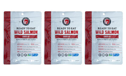 SeaBear - Ready-to-Eat Wild Alaskan Sockeye - 3.5 oz - 3 Pack