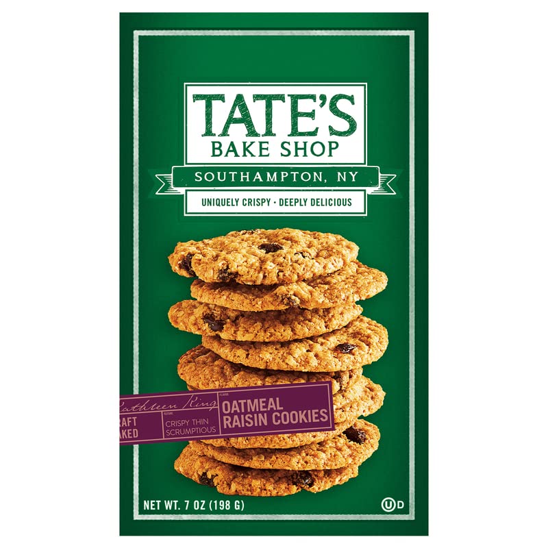 9079094 Oatmeal Raisin Ckies 7Oz Tate'S Bake Shop Oatmeal Raisin Cookies 7 Oz Bagged (Pack Of 6)