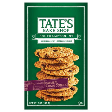 9079094 Oatmeal Raisin Ckies 7Oz Tate'S Bake Shop Oatmeal Raisin Cookies 7 Oz Bagged (Pack Of 6)