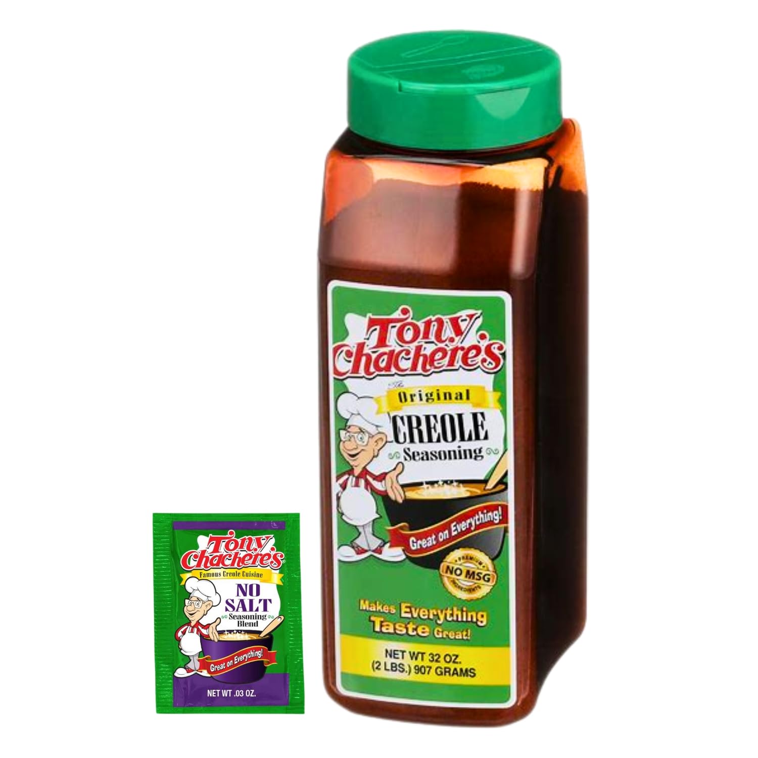 Tony Chacheres Creole Seasoning, No Salt, 32 Ounce, Pack of 1