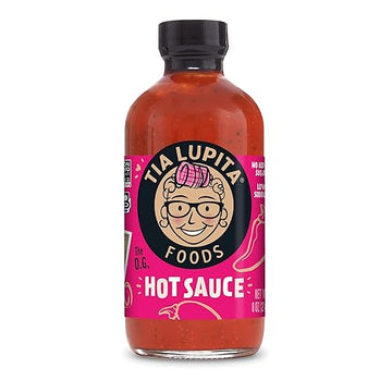 Tia Lupita Hot Sauce  8 Oz X 1 Bottle  Flavorful Heat Medium Spice Smoky With Hints Of Sweetness  Gluten Free Non Gmo Sugar Free