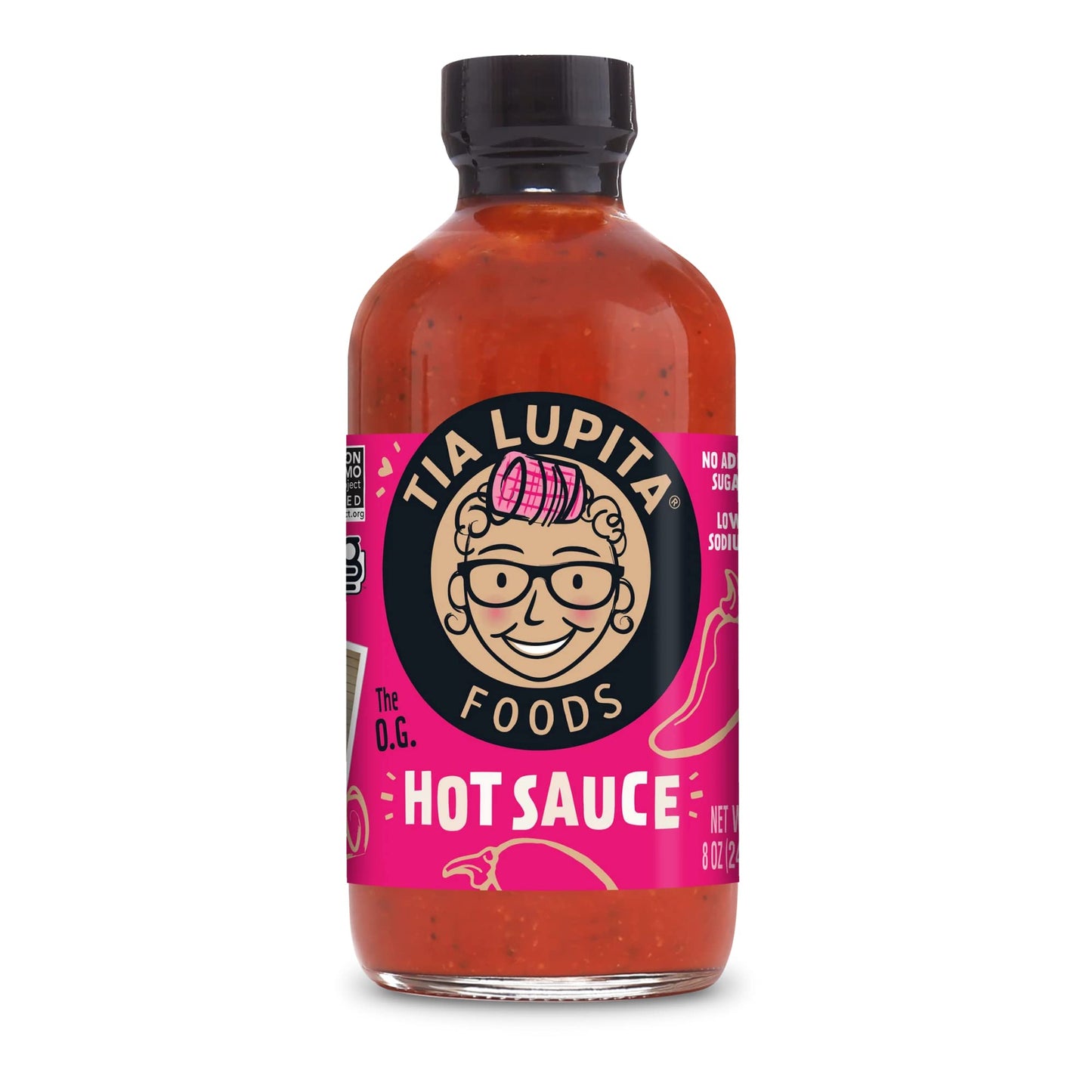 Tia Lupita Hot Sauce  8 Oz X 1 Bottle  Flavorful Heat Medium Spice Smoky With Hints Of Sweetness  Gluten Free Non Gmo Sugar Free