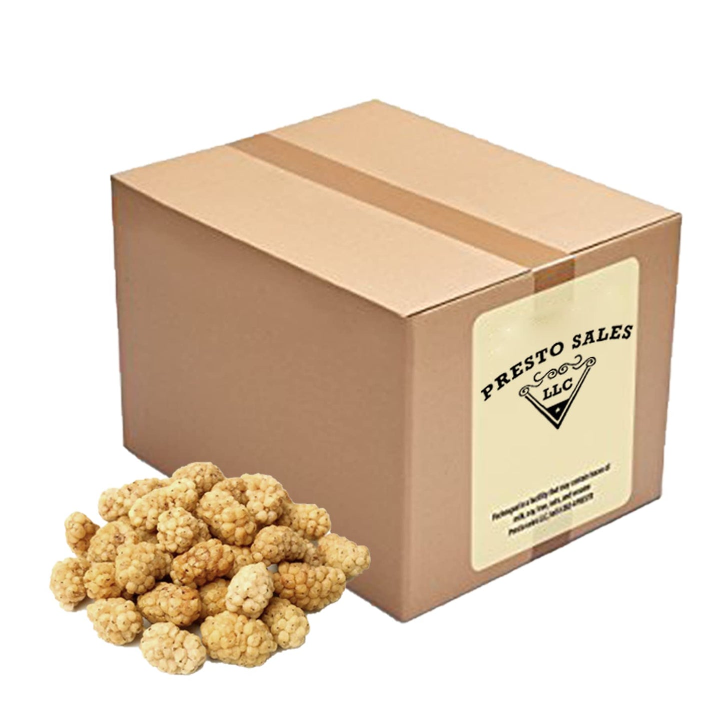 Presto Sales Mulberries, Sun Dried, No Sugar Added, 13 lbs. Resealable Pouch