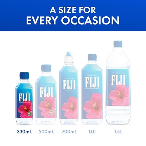 Fiji Natural Artesian Water 330 Ml / 11.15 Fl Ounce Bottle (Pack Of 6) - 100% Recycled Plastic