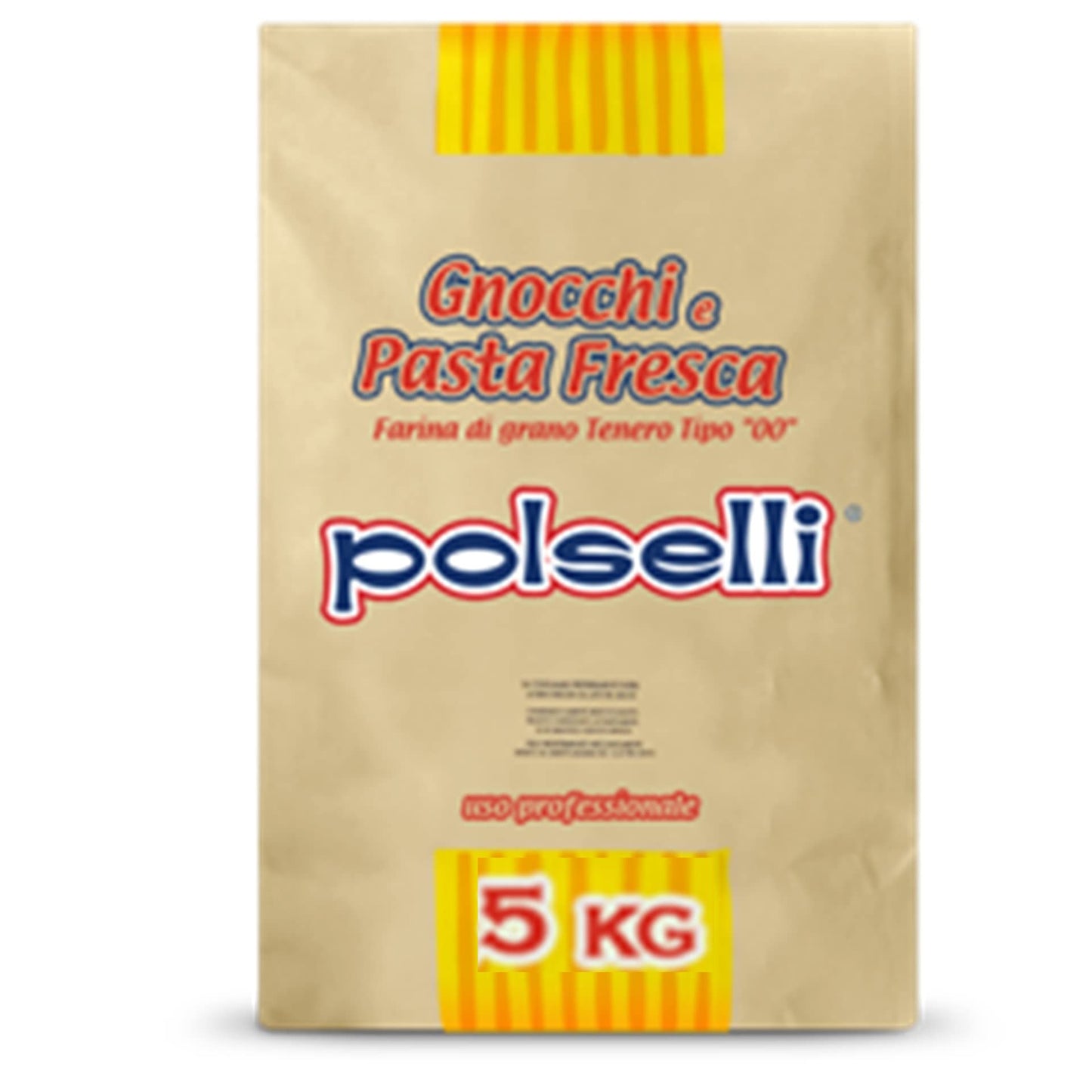 Fresh Pasta Flour, 100% Soft Wheat, 5 Kg (11 Lbs) Tipo 00, Bread Machine Or Handmade Pasta, For Bread, Gnocchi, Product Of Italy