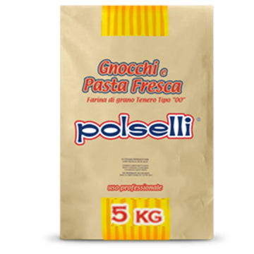 Fresh Pasta Flour, 100% Soft Wheat, 5 Kg (11 Lbs) Tipo 00, Bread Machine Or Handmade Pasta, For Bread, Gnocchi, Product Of Italy