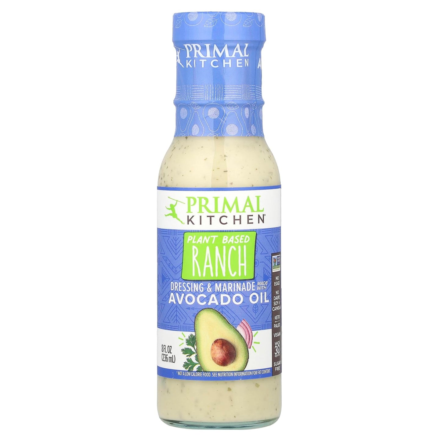 Primal Kitchen Vegan Ranch Dressing & Marinade, Whole30 Approved, Paleo, Keto, 8 Fl Oz