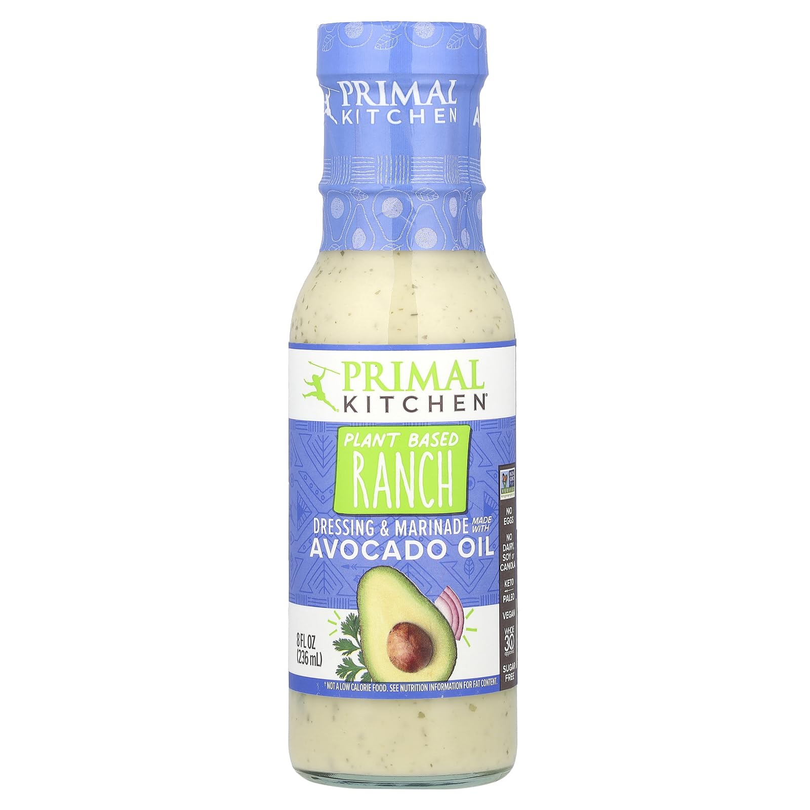 Primal Kitchen Vegan Ranch Dressing & Marinade, Whole30 Approved, Paleo, Keto, 8 Fl Oz