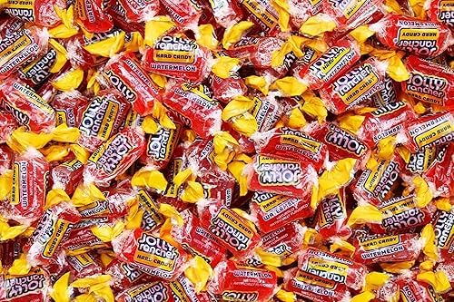 QUEEN CITY CANDY CAVE Watermelon Jolly Rancher Hard Candy - Individually Wrapped, 1 Pound, Pink