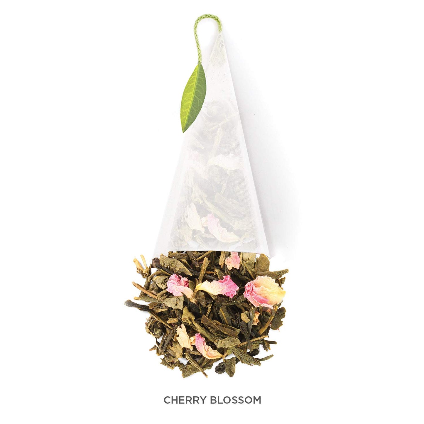 Tea Forte Cherry Blossom Organic Green Tea, Petite Presentation Box Tea Sampler Gift Set With 10 Handcrafted Pyramid Tea Infusers