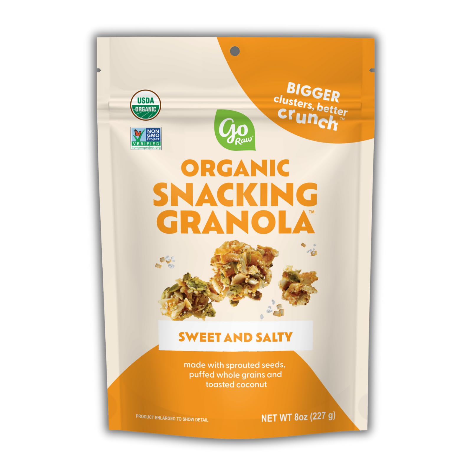 Go Raw Sweet & Salty Snacking Granola, 8oz Pouch
