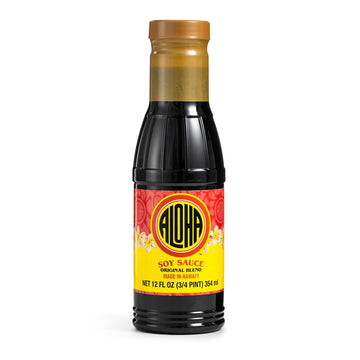ALOHA Shoyu Soy Sauce Original Blend - Authentic Hawaiian Dark Soy Sauce, 12 Fl Oz