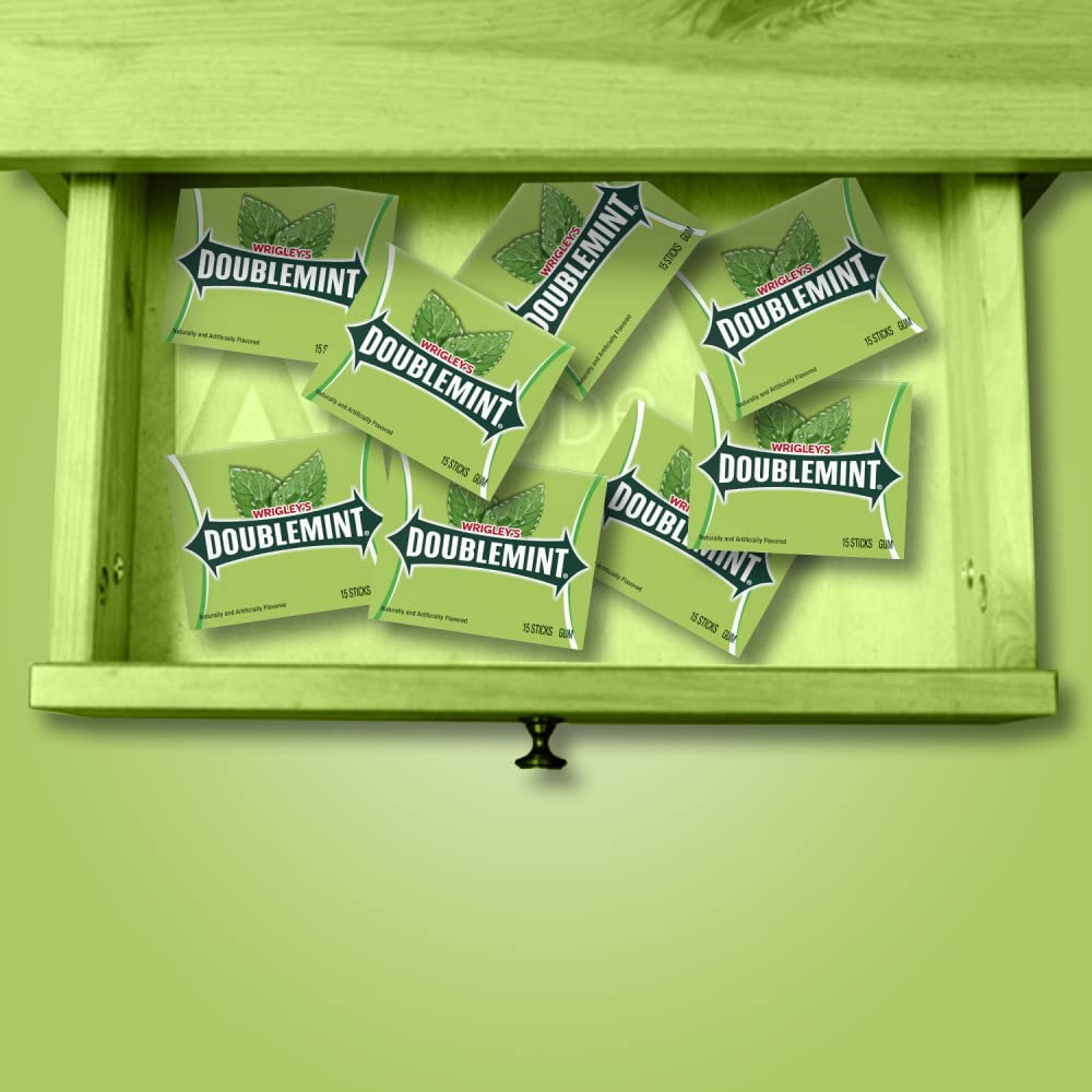 WRIGLEY S DOUBLEMINT Gum Bulk, Chewing Gum, 6 Value Packs (48 Packs Total)