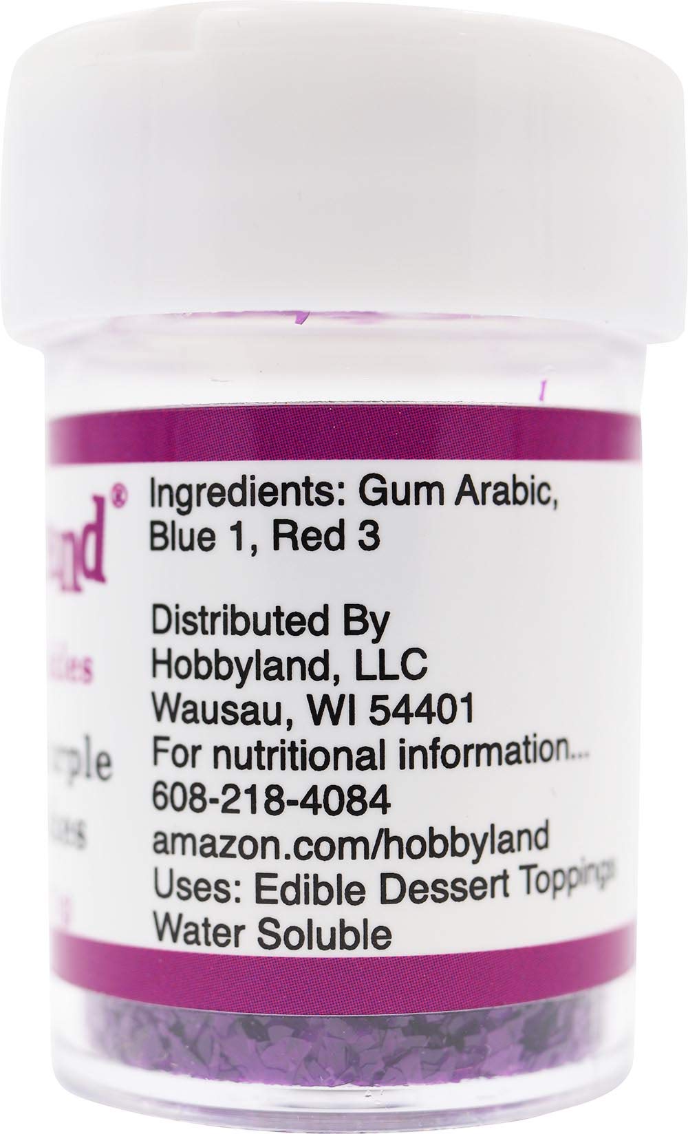 Hobbyland Edible Glittery Flakes (Amethyst Purple Glitter Flakes, 1/4 oz)