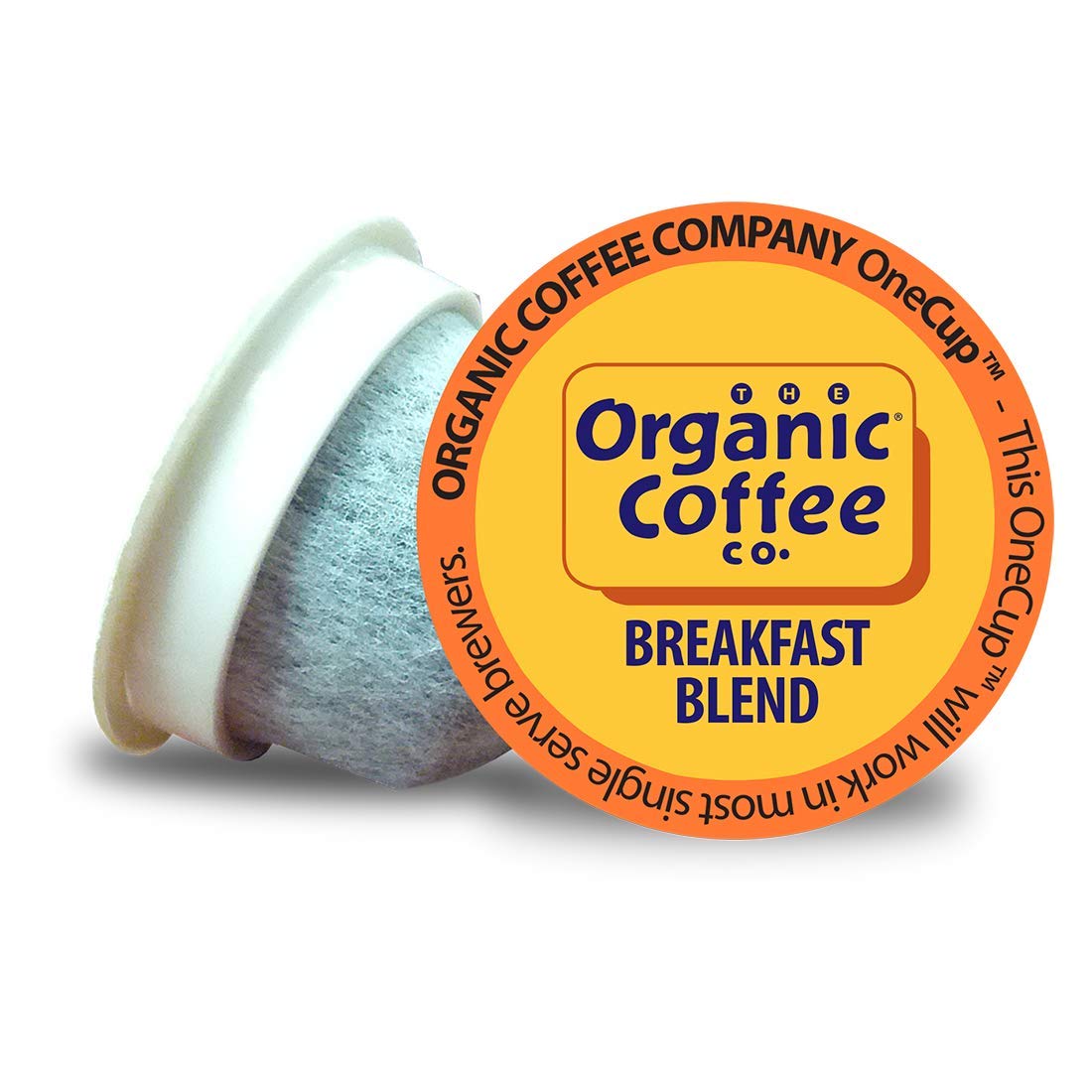 The Organic Coffee Co. Compostable Coffee Pods - Breakfast Blend (36 Ct) K Cup Compatible including Keurig 2.0  Medium Roast  USDA Organic