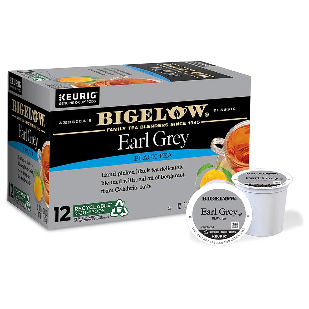 Bigelow Tea Earl Grey Black Tea K-Cup Pods, Caffeinated, 72 Count (Pack of 6), Model 072310661233