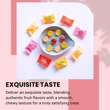 Asian Candy Variety Box - Korean, Japanese, China, Taiwan, and Vietnam. 2.10 lb Bulk Box - 200 Individually Wrapped Gummies, Taf