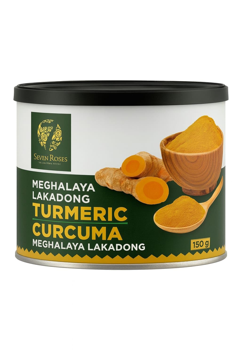 High Curcumin Meghalaya Lakadong Turmeric Powder - 150 gm - Pure,Fresh and Organic