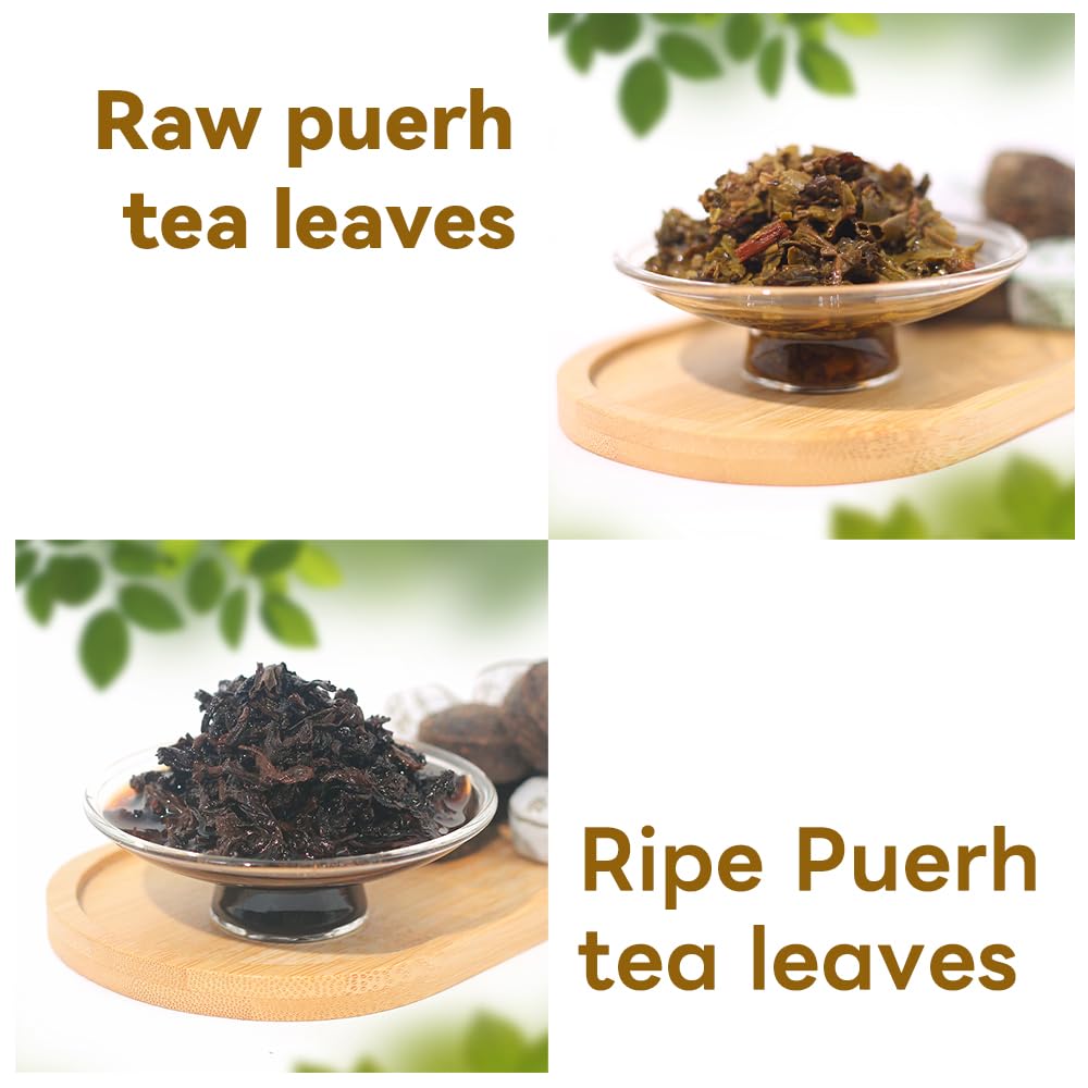Lwxljmjzc-Ripe Puerh Tea Mini Cake 30Pcs(10 Tastes*3Pcs) |Yunnan Pu-Erh Tea |Rice Balls (Cook&Uncook) Puerh Tea | Mini Tuo Cha Black Tea